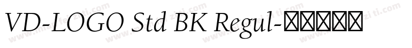 VD-LOGO Std BK Regul字体转换